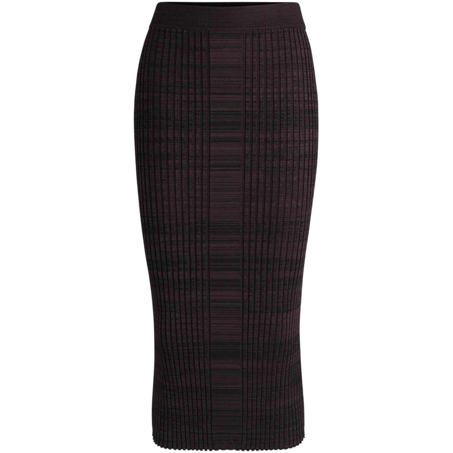 Dark Burgundy - Front - Boss Womens-Ladies Farmina Knitted Midi Skirt