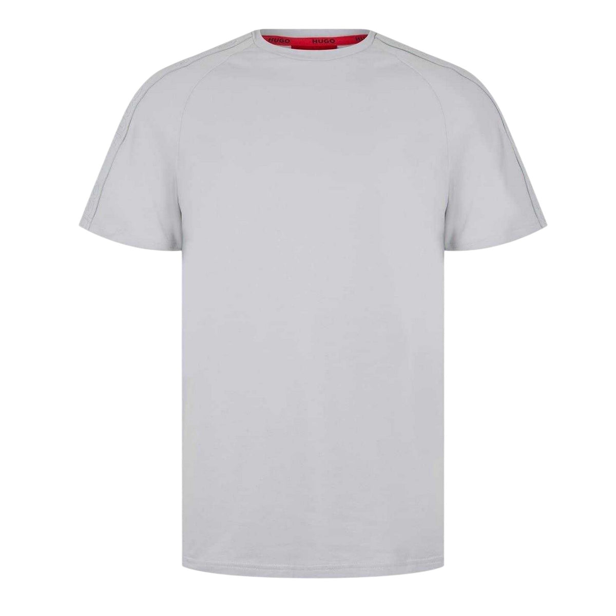 Pastel Grey - Front - Hugo Mens Tape T-Shirt