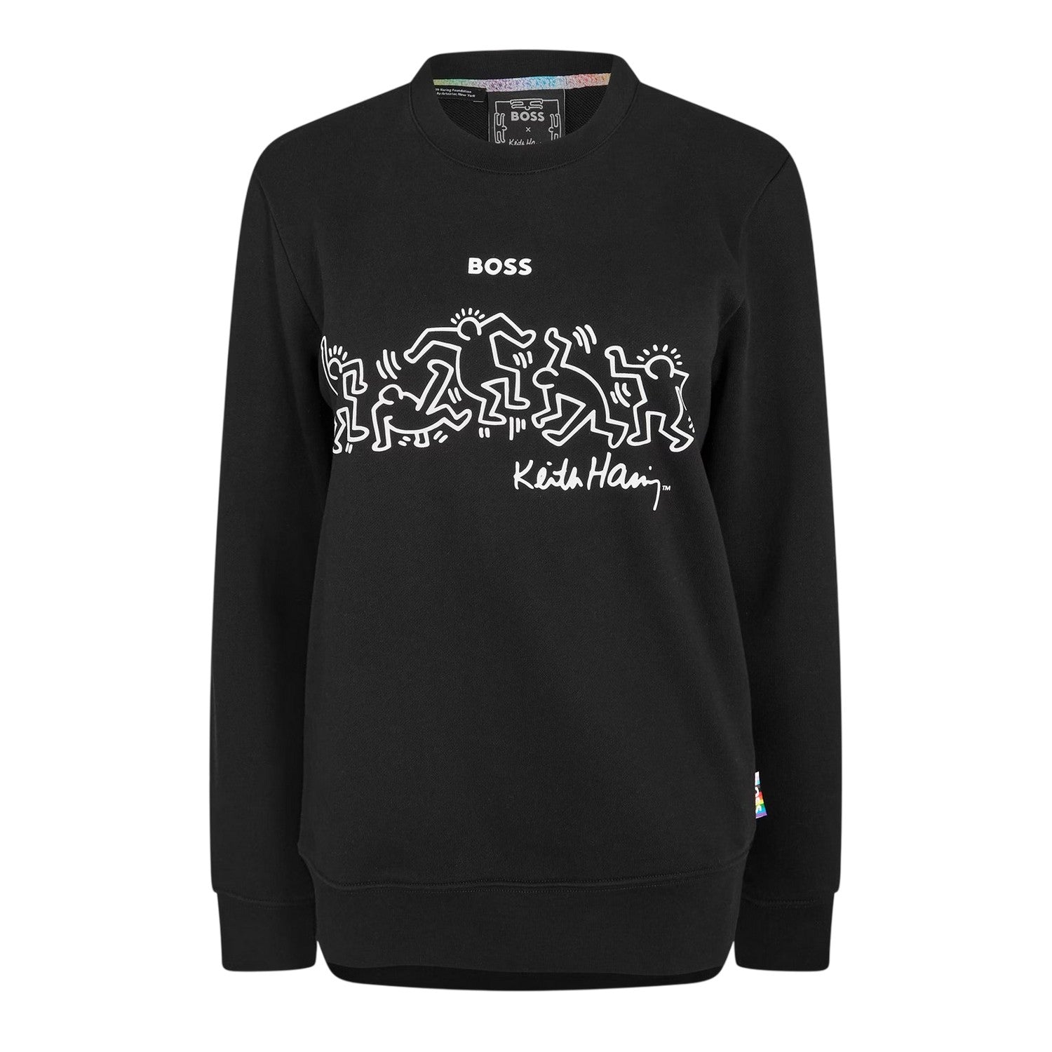 Black - Front - Boss Womens-Ladies Keith Haring Sweatshirt
