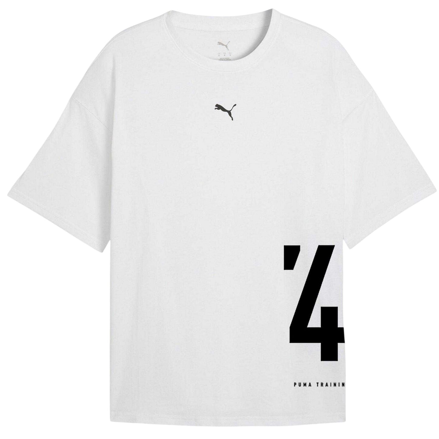Puma White - Front - Puma Unisex Adult Graphic Oversized Training T-Shirt