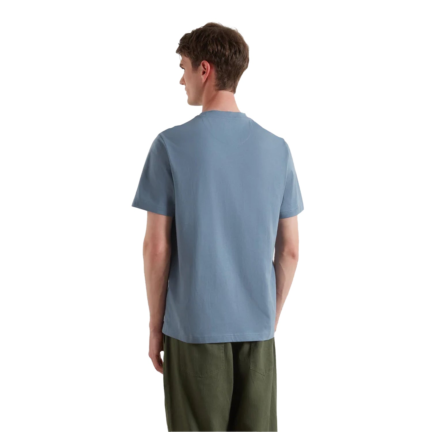 Chalk Blue - Back - Farah Mens Logo Regular T-Shirt