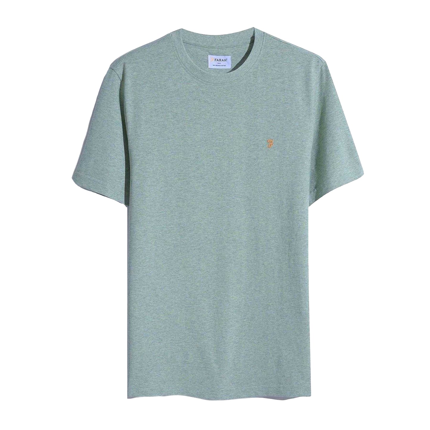Mist Green - Front - Farah Mens Logo Regular T-Shirt
