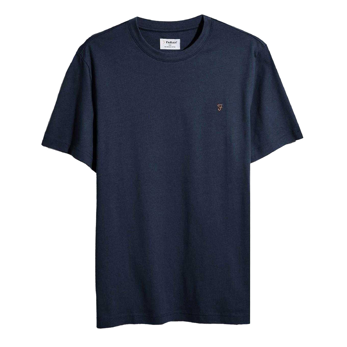 True Navy - Front - Farah Mens Logo Regular T-Shirt