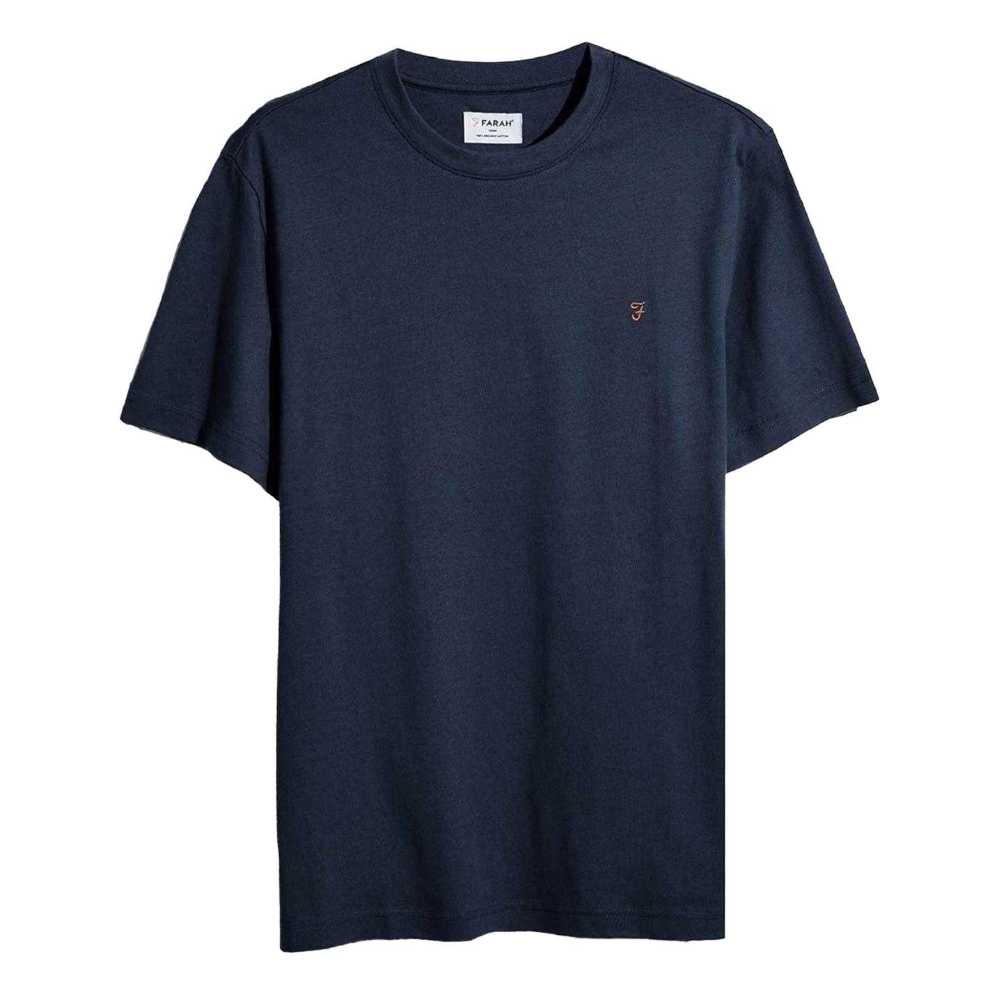 True Navy - Front - Farah Mens Logo Regular T-Shirt