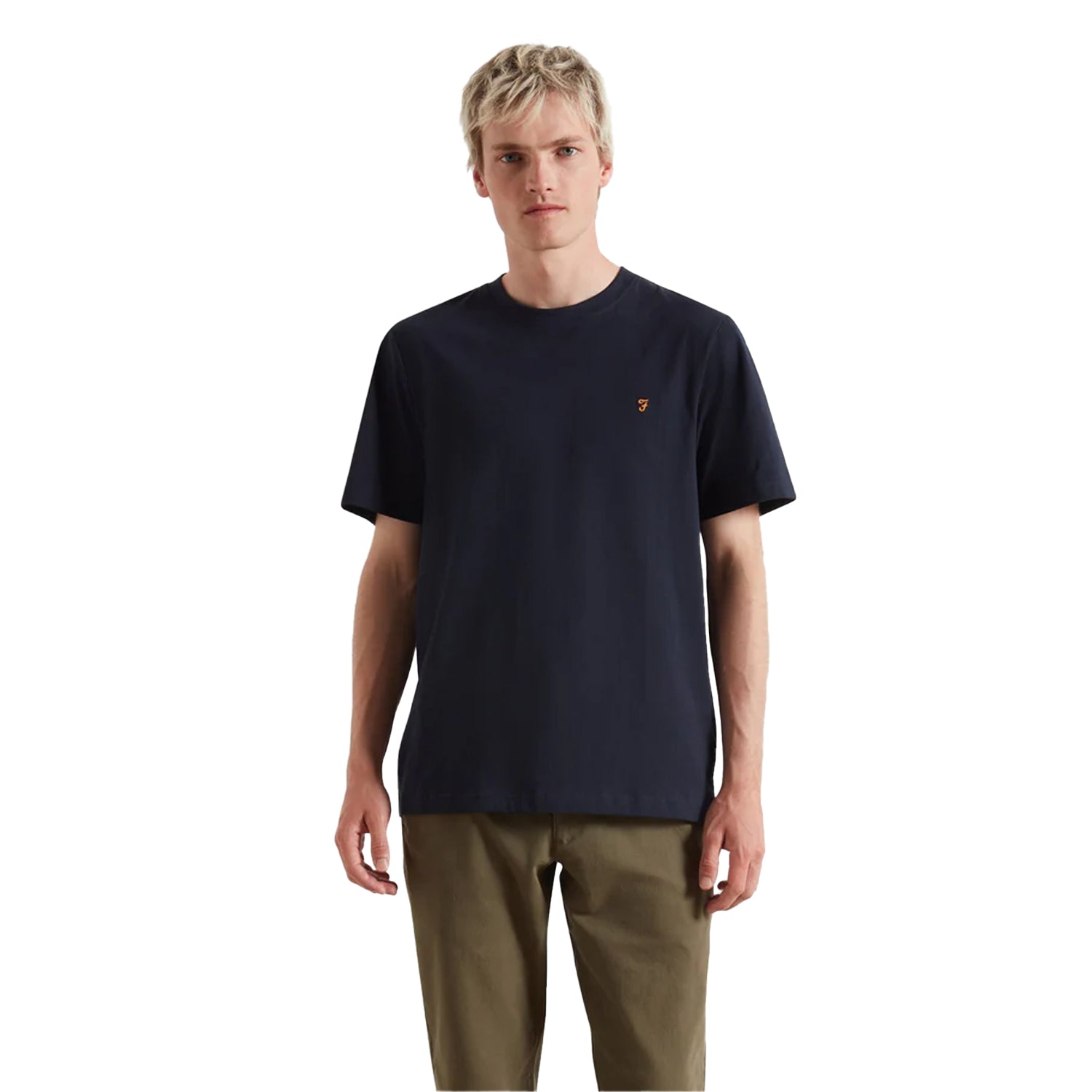 True Navy - Back - Farah Mens Logo Regular T-Shirt
