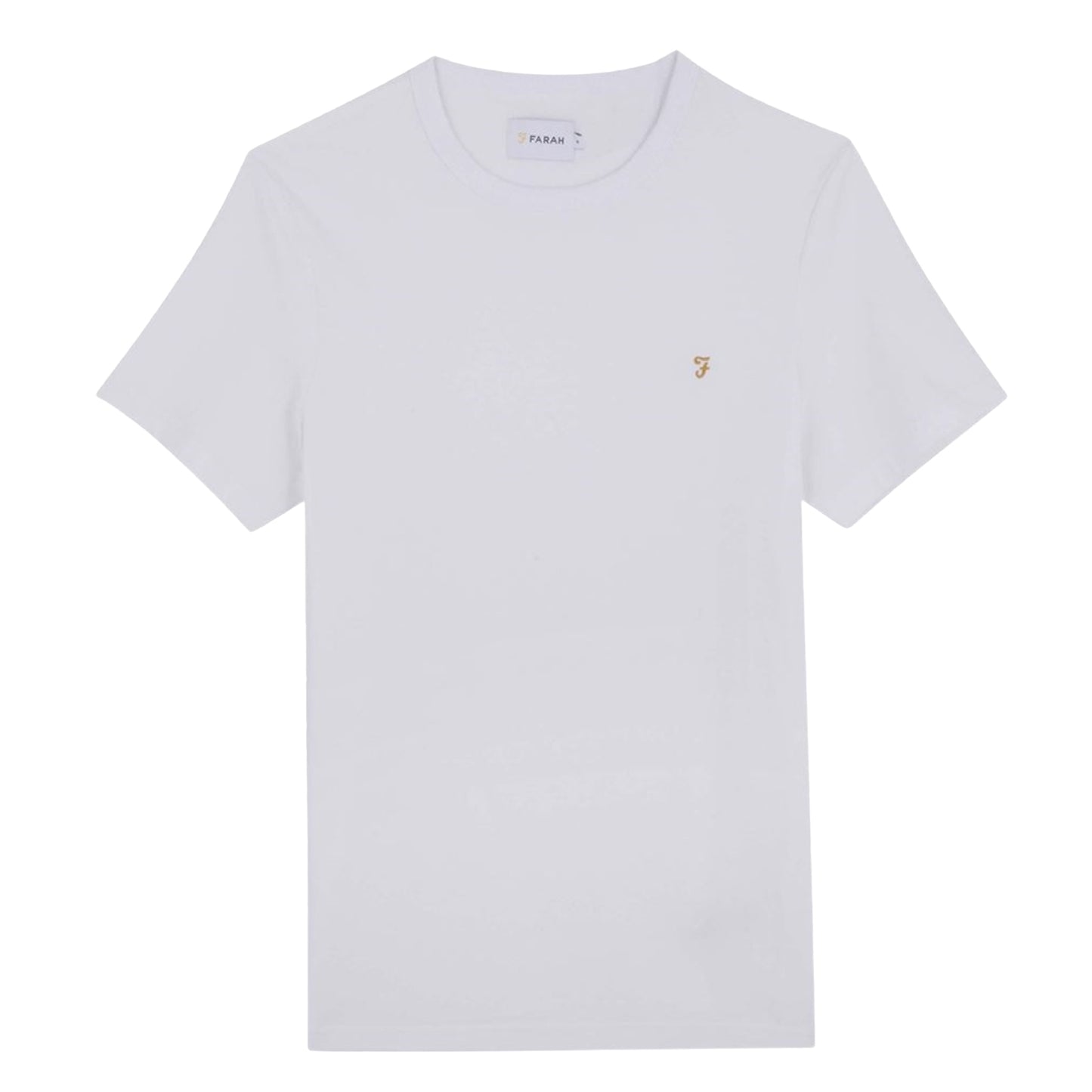 White - Front - Farah Mens Logo Regular T-Shirt