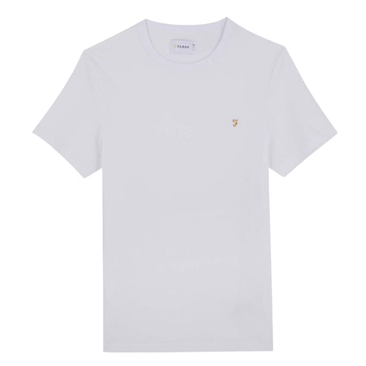 White - Front - Farah Mens Logo Regular T-Shirt