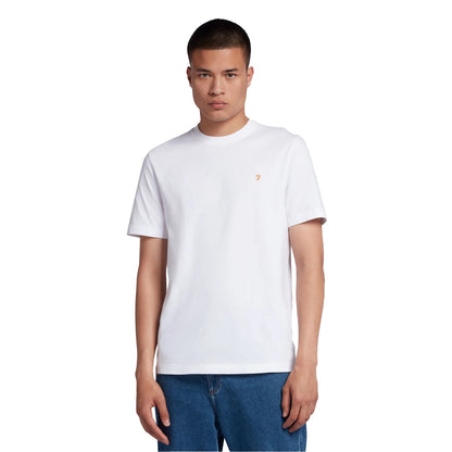 White - Side - Farah Mens Logo Regular T-Shirt