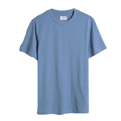Blue Tide - Front - Farah Mens Logo Regular T-Shirt
