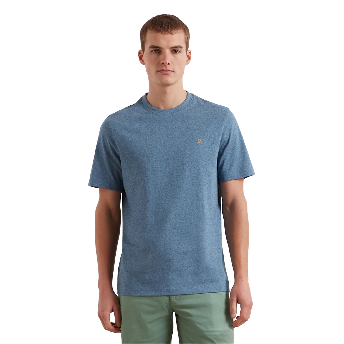 Blue Tide - Side - Farah Mens Logo Regular T-Shirt