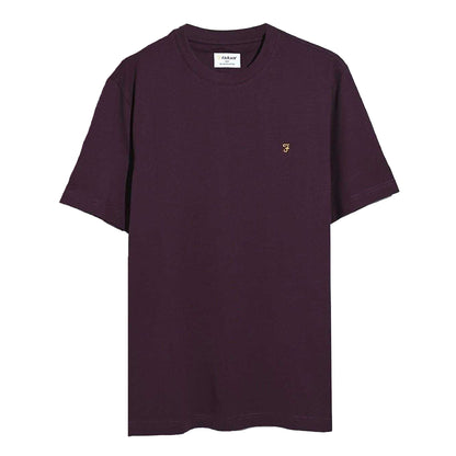 Burgundy - Front - Farah Mens Logo Regular T-Shirt