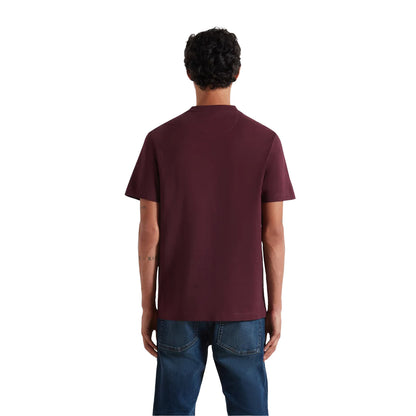 Burgundy - Back - Farah Mens Logo Regular T-Shirt