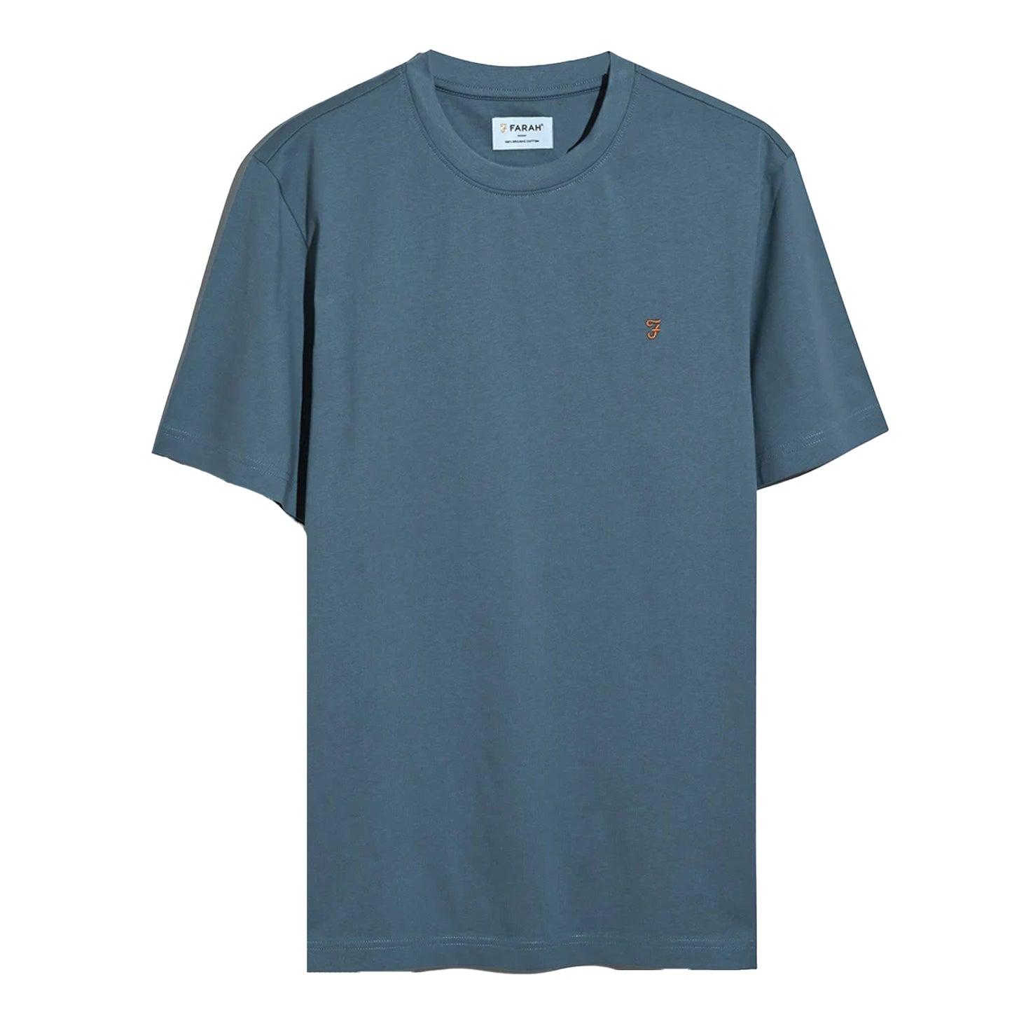Chalk Blue - Front - Farah Mens Logo Regular T-Shirt