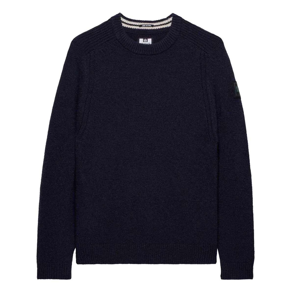 Navy - Front - Weekend Offender Mens Zagreb Wool Blend Sweatshirt