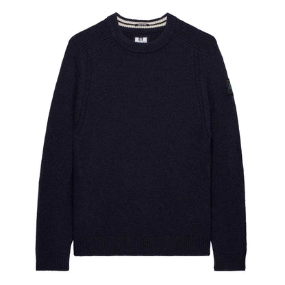 Navy - Front - Weekend Offender Mens Zagreb Wool Blend Sweatshirt
