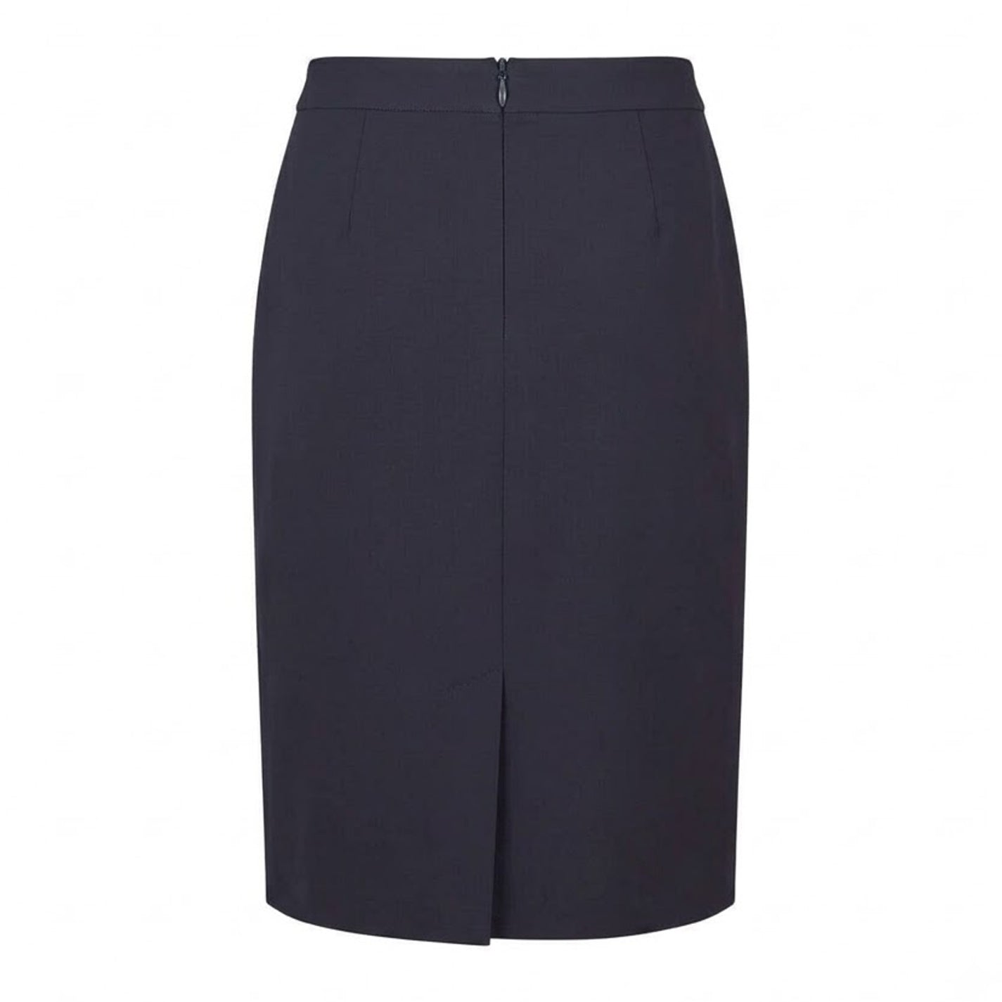 Blue - Back - Boss Womens-Ladies Vilea Plain Pencil Skirt