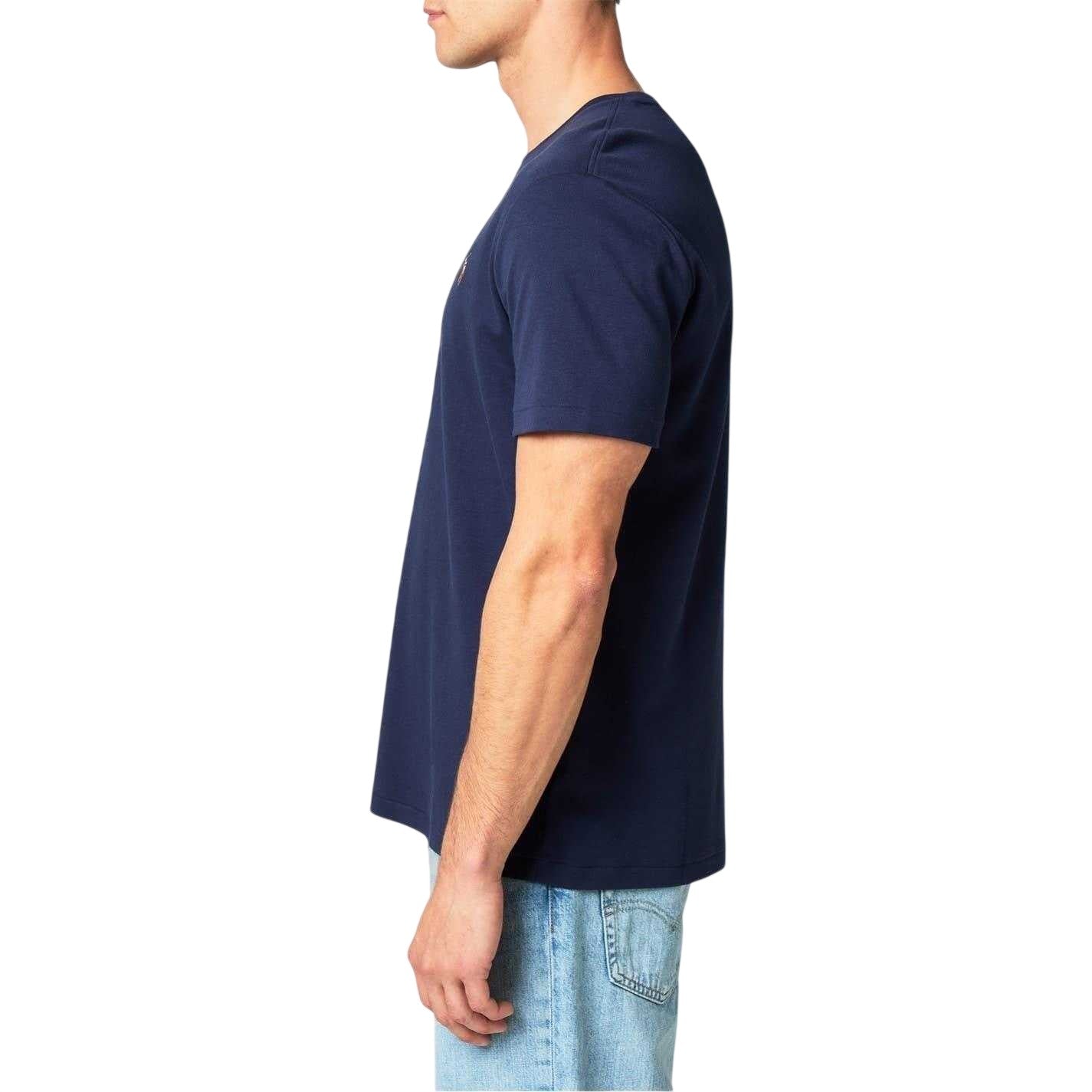 Blue - Side - Ralph Lauren Mens Pima Cotton Regular T-Shirt