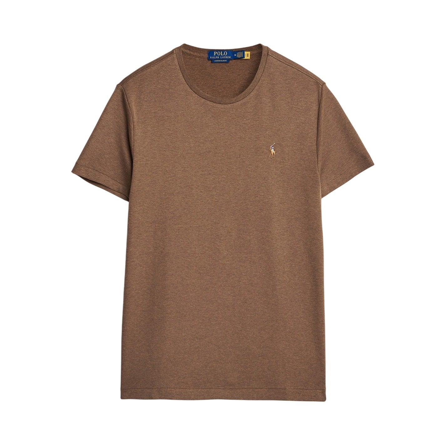 Brown - Front - Ralph Lauren Mens Pima Cotton Regular T-Shirt