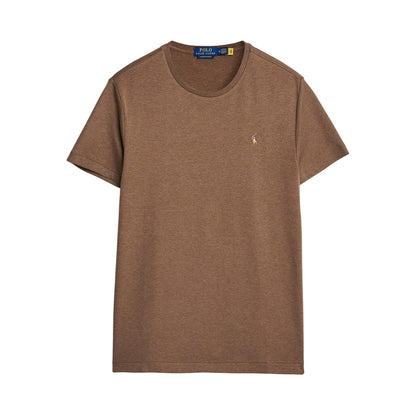Brown - Front - Ralph Lauren Mens Pima Cotton Regular T-Shirt