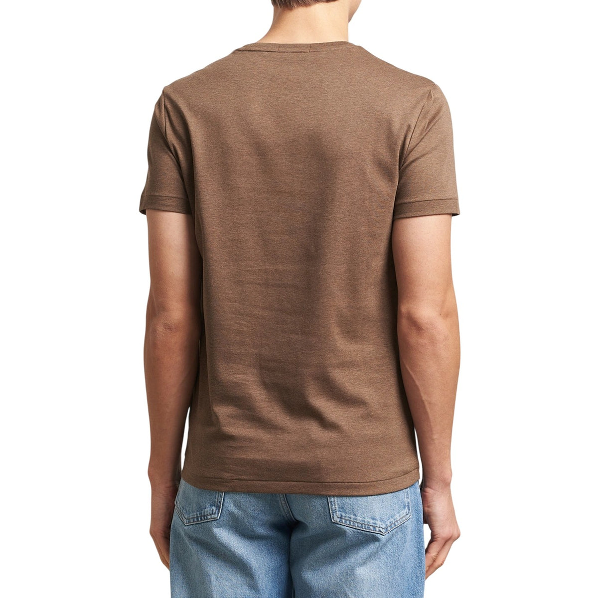 Brown - Back - Ralph Lauren Mens Pima Cotton Regular T-Shirt