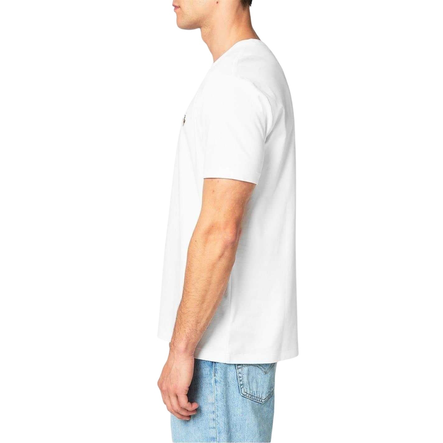 White - Side - Ralph Lauren Mens Pima Cotton Regular T-Shirt