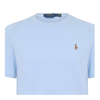 Blue - Side - Ralph Lauren Mens Pima Cotton Regular T-Shirt