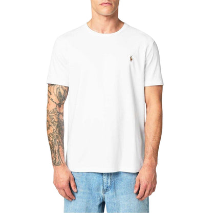 White - Lifestyle - Ralph Lauren Mens Pima Cotton Regular T-Shirt