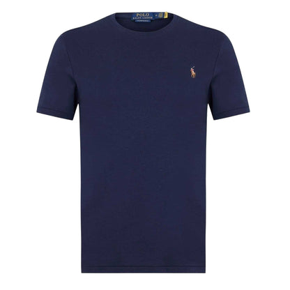 Blue - Front - Ralph Lauren Mens Pima Cotton Regular T-Shirt