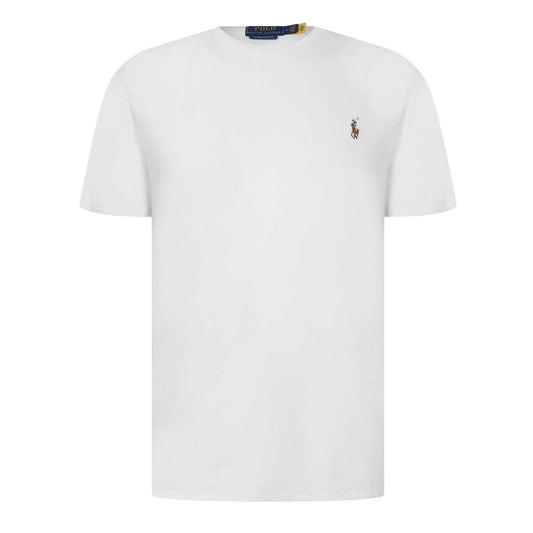 White - Front - Ralph Lauren Mens Pima Cotton Regular T-Shirt