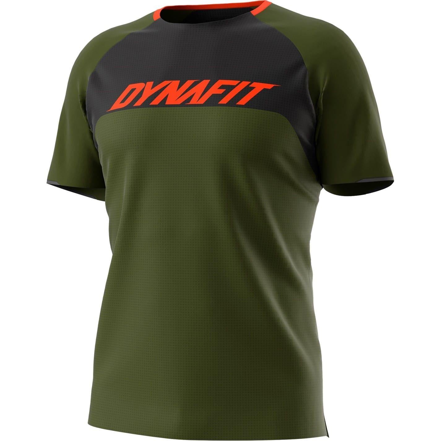 Moss - Front - Dynafit Mens Ride Crew Neck Raglan T-Shirt
