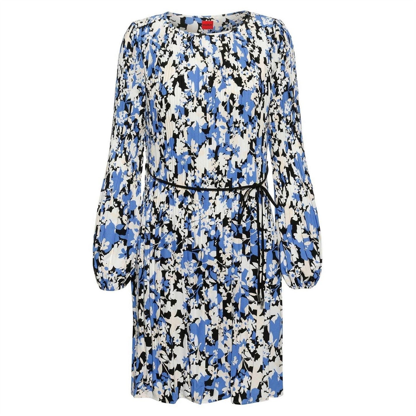 Blue - Front - Hugo Womens-Ladies Recycled Polyester Long-Sleeved Dress