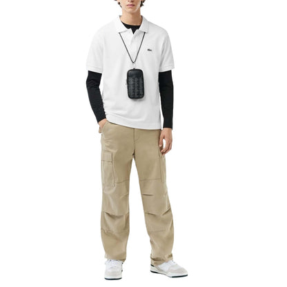 White - Pack Shot - Lacoste Mens L.12.21 Pique Classic Polo Shirt