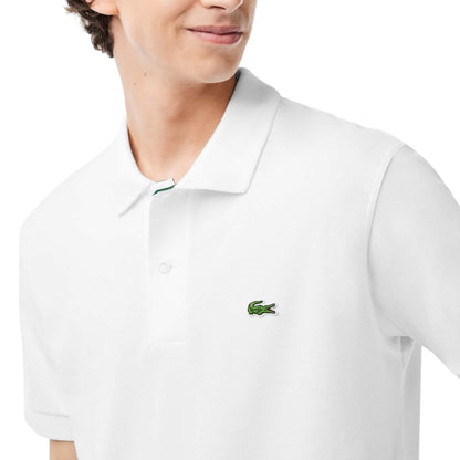 White - Side - Lacoste Mens L.12.21 Pique Classic Polo Shirt