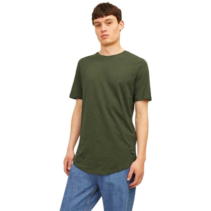 White-Black-Navy-Forest - Side - Jack And Jones Mens Noa Crew Neck T-Shirt (Pack of 5)