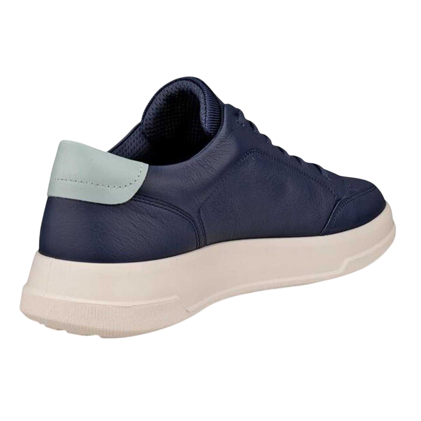 Navy - Back - Ecco Womens-Ladies Move Leather Court Shoes