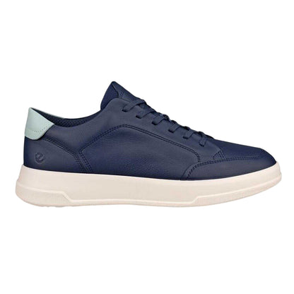 Navy - Front - Ecco Womens-Ladies Move Leather Court Shoes