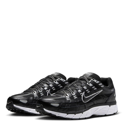 Black-White-Silver - Side - Nike Mens P-6000 Chunky Sole Trainers