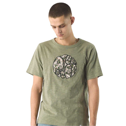 Green - Side - Pretty Green Mens Aquarelle Crew Neck T-Shirt