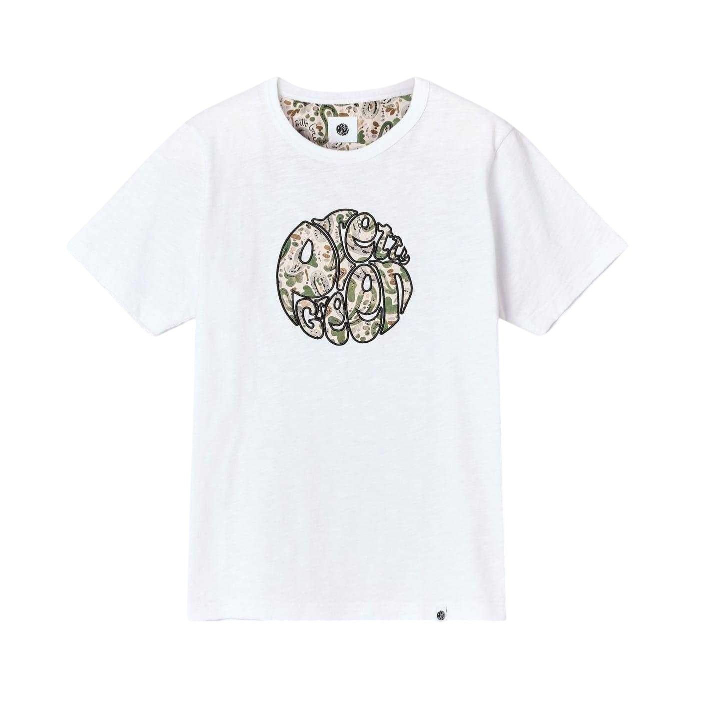 White - Front - Pretty Green Mens Aquarelle Crew Neck T-Shirt