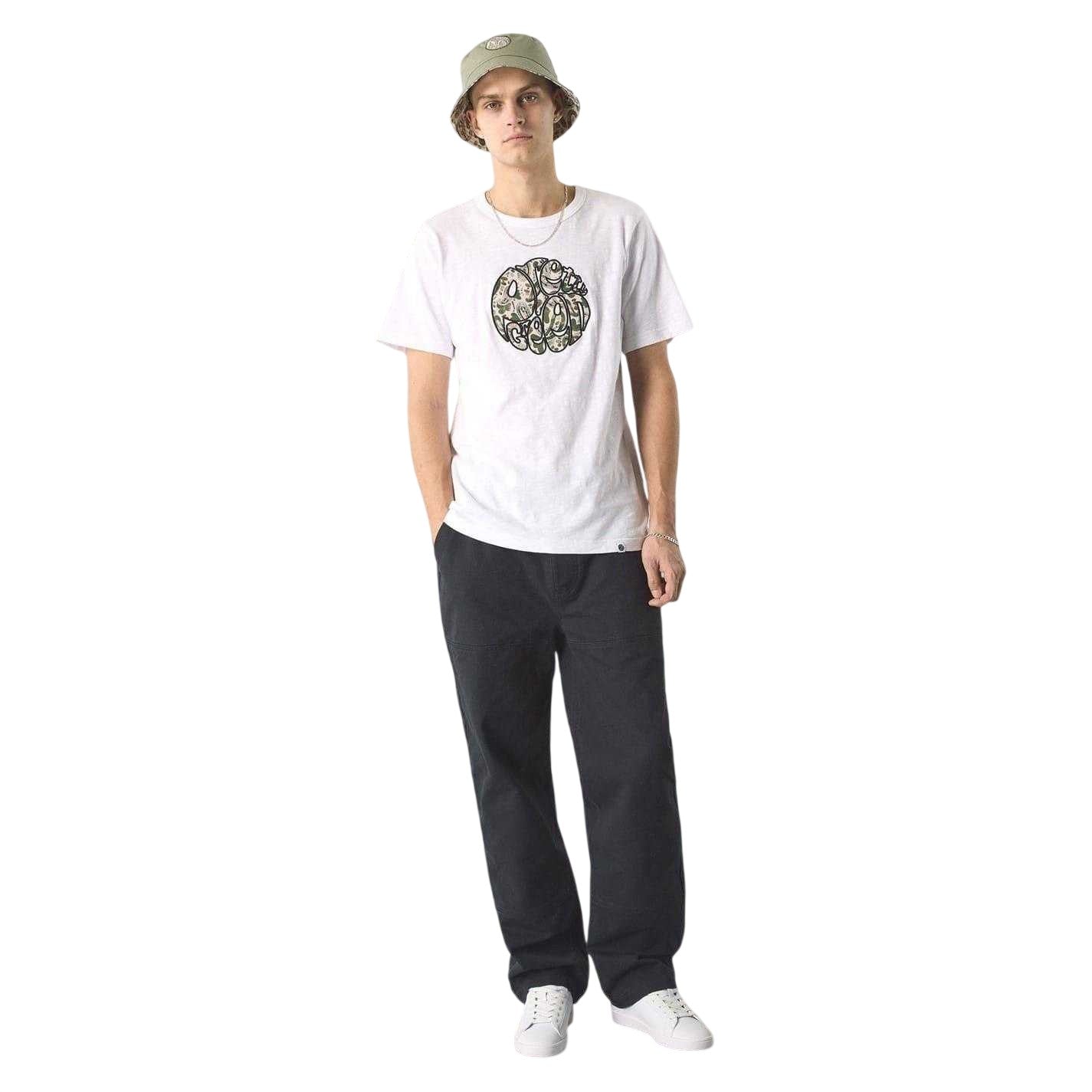 White - Lifestyle - Pretty Green Mens Aquarelle Crew Neck T-Shirt