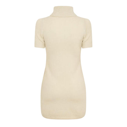 Silver Green - Back - Diesel Womens-Ladies Argaret Turtle Neck Bodycon Mini Dress