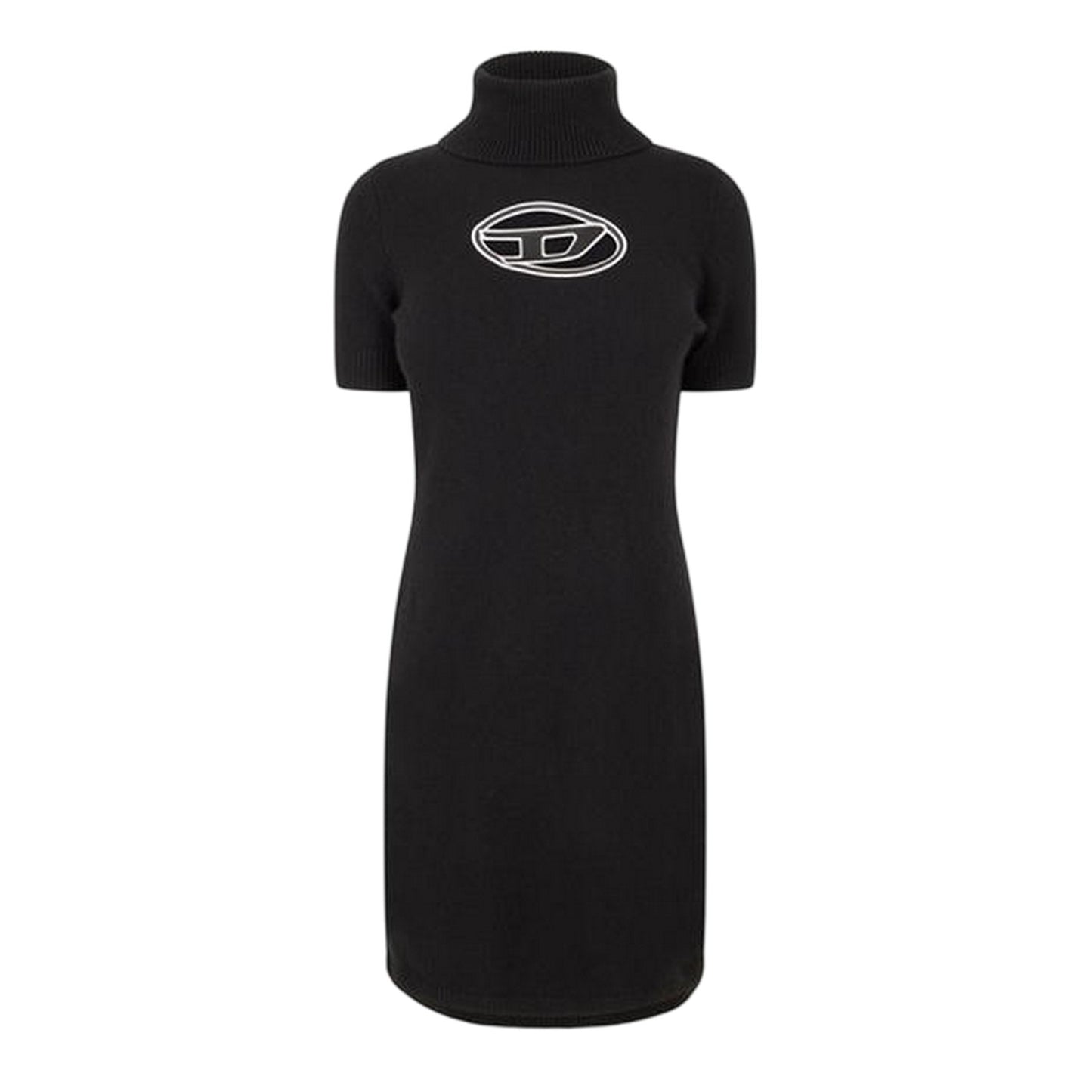 Black - Front - Diesel Womens-Ladies Argaret Turtle Neck Bodycon Mini Dress