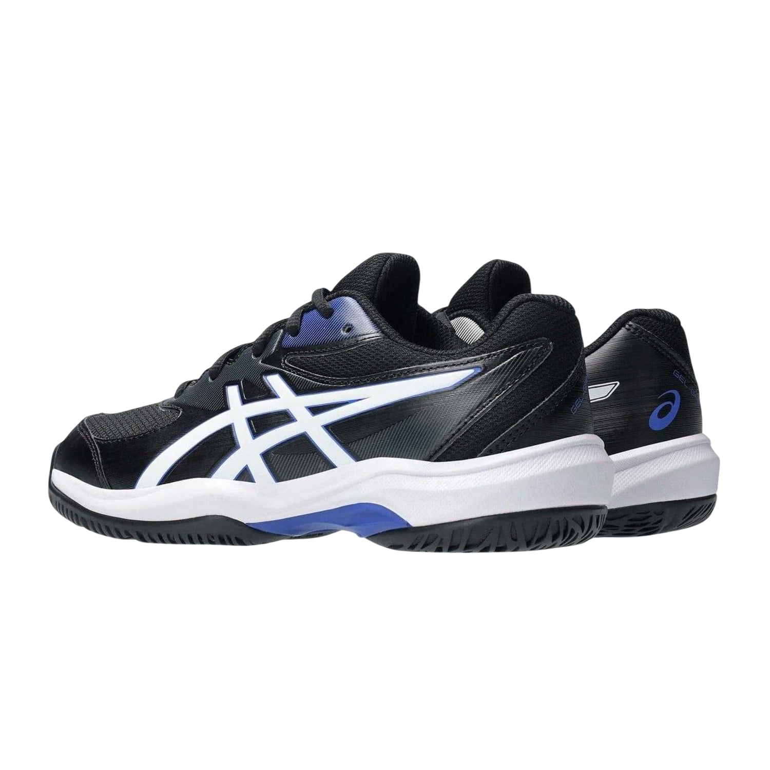 Black-White - Back - Asics Childrens-Kids Game FF Low Tennis Shoes