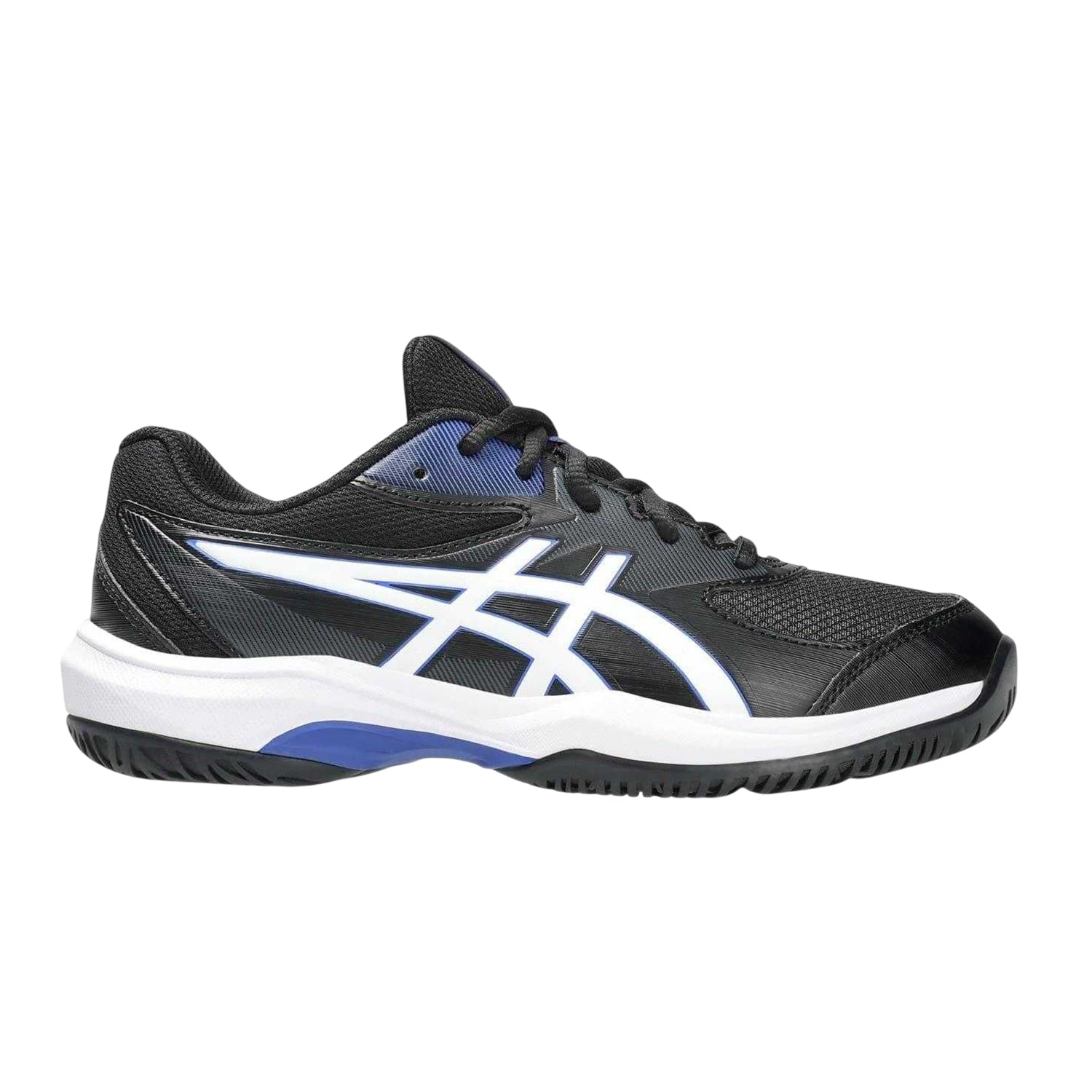 Black-White - Front - Asics Childrens-Kids Game FF Low Tennis Shoes