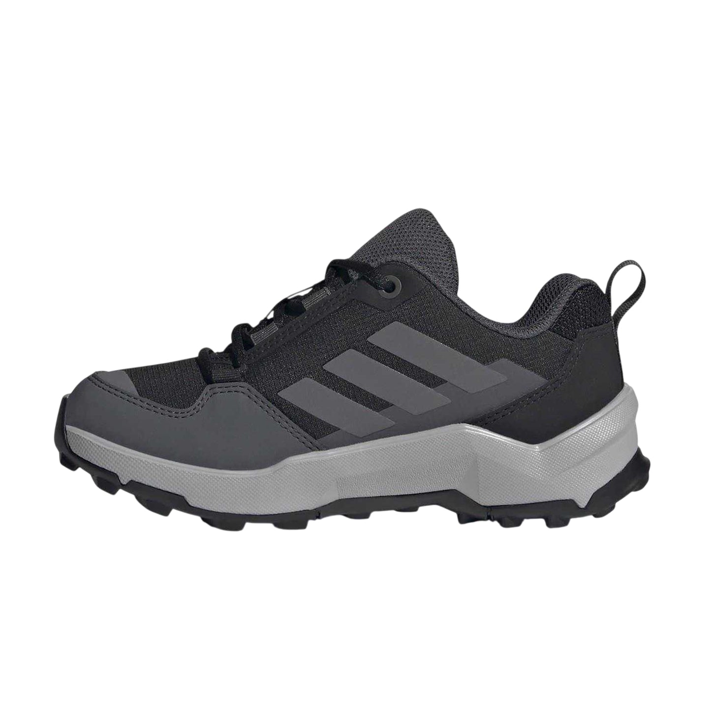 Black-Grey - Side - Adidas Childrens-Kids Terrex AX4S Hiking Shoes