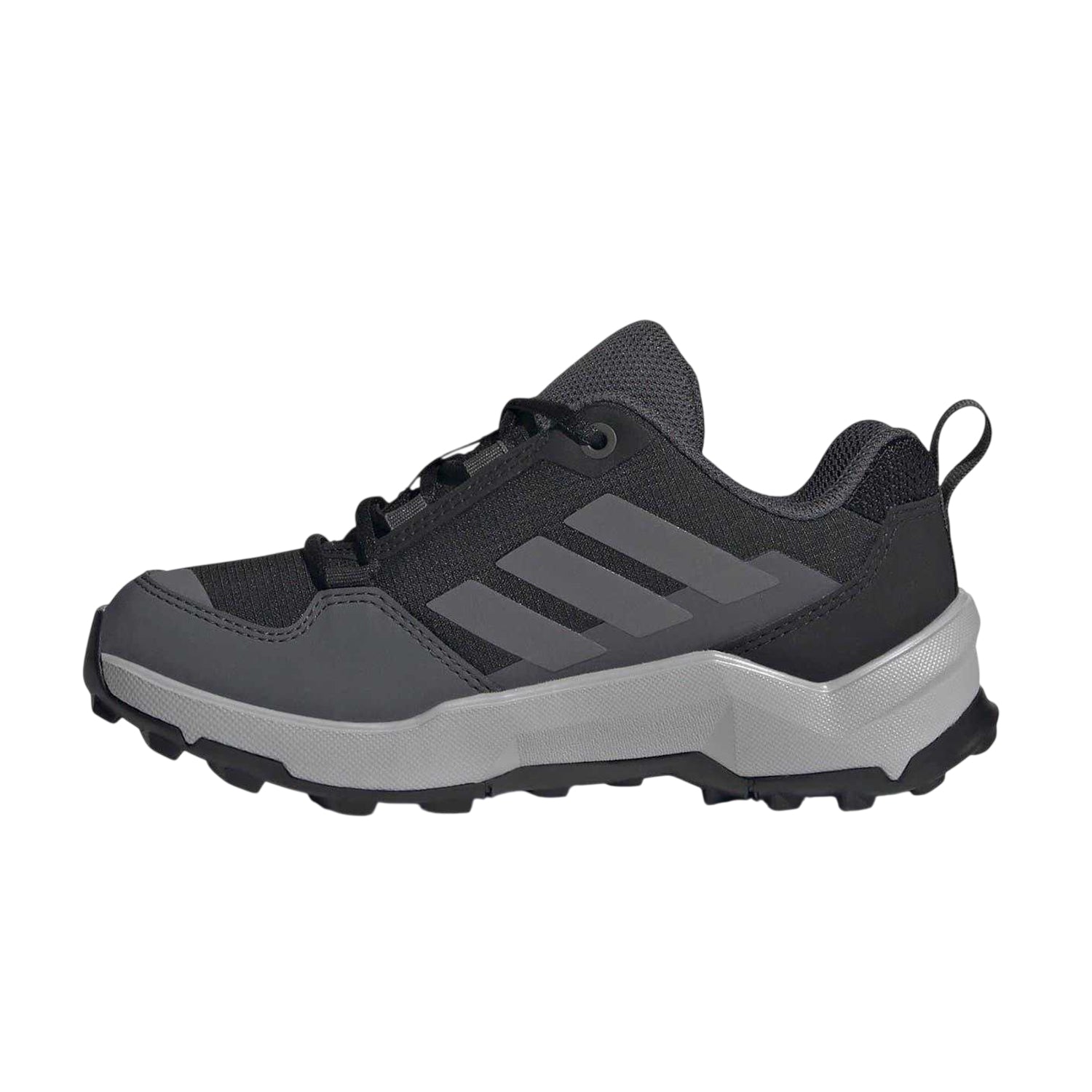Black-Grey - Side - Adidas Childrens-Kids Terrex AX4S Hiking Shoes