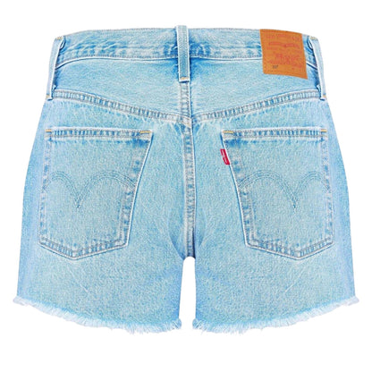 Blue - Back - Levis Womens-Ladies 501 Original Denim High Rise Shorts