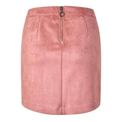 Old Rose - Back - Vero Moda Womens-Ladies Donna Faux Suede Slim Pencil Skirt