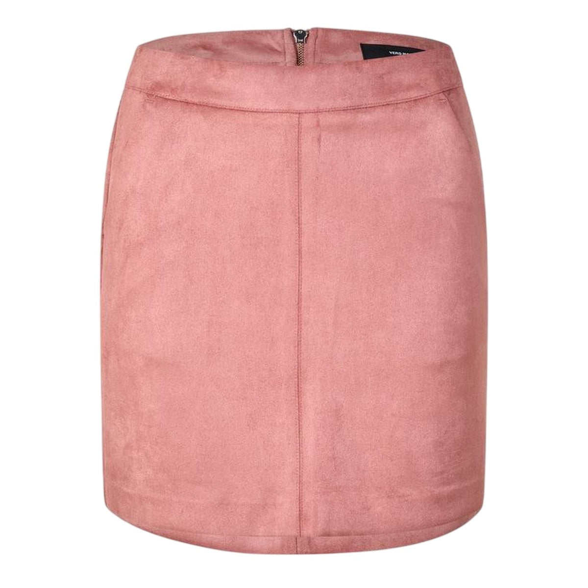 Old Rose - Front - Vero Moda Womens-Ladies Donna Faux Suede Slim Pencil Skirt