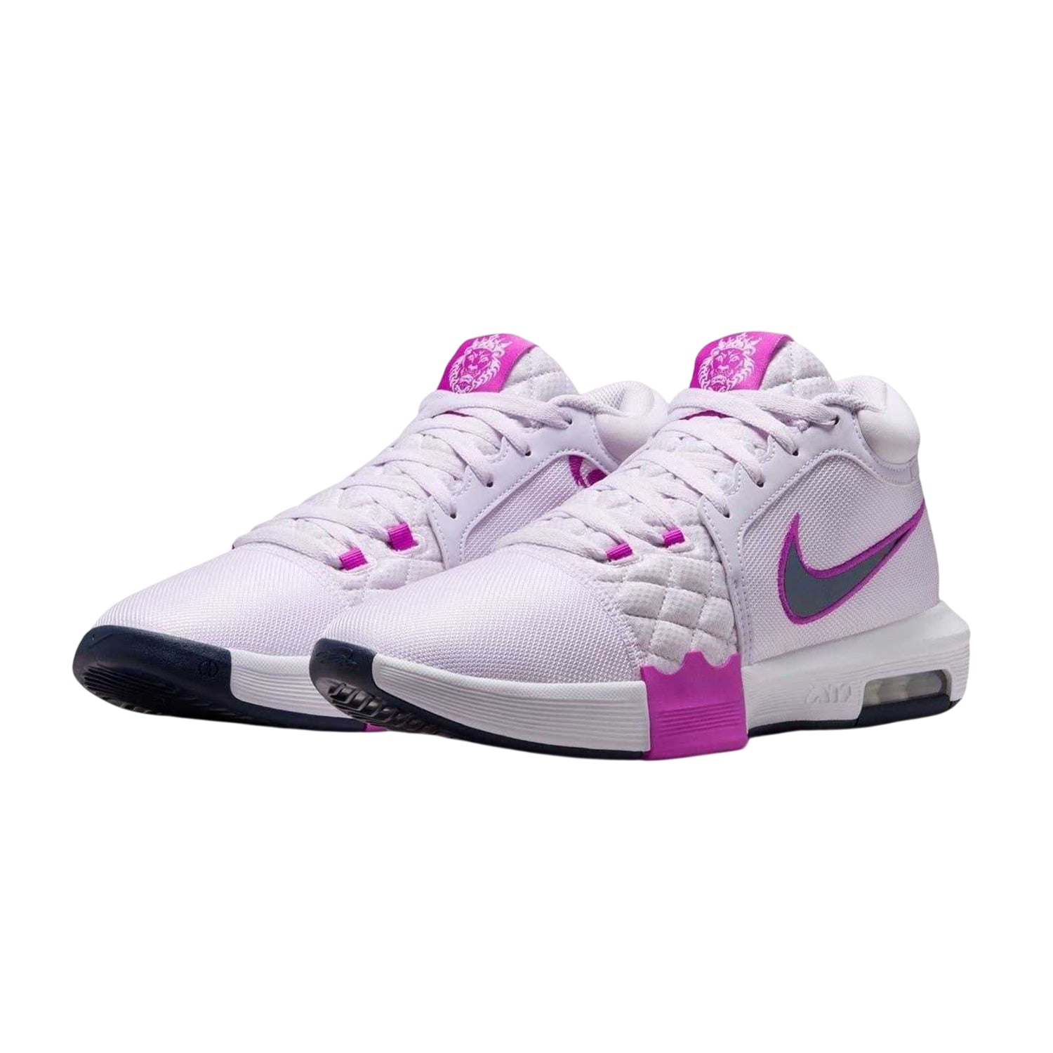 Grape-Navy - Side - Nike Mens LeBron Witness VIII Basketball Shoes